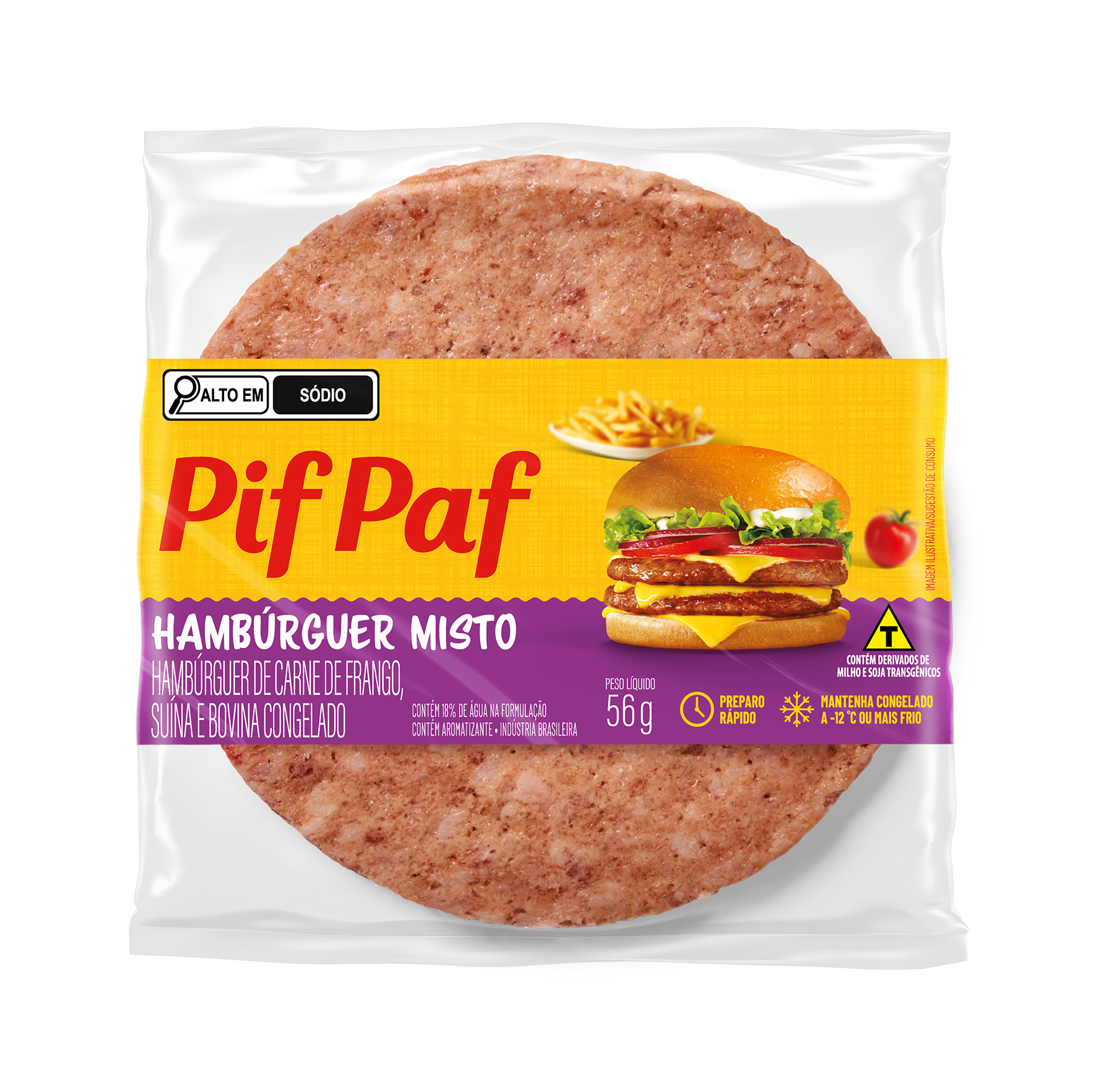 00-042.200 HAMBURGER MISTO GRANEL 56G CX 2,016