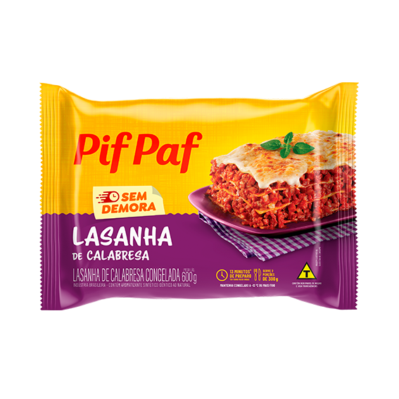 00-050.690 LASANHA DE CALABRESA PIF PAF 600G 