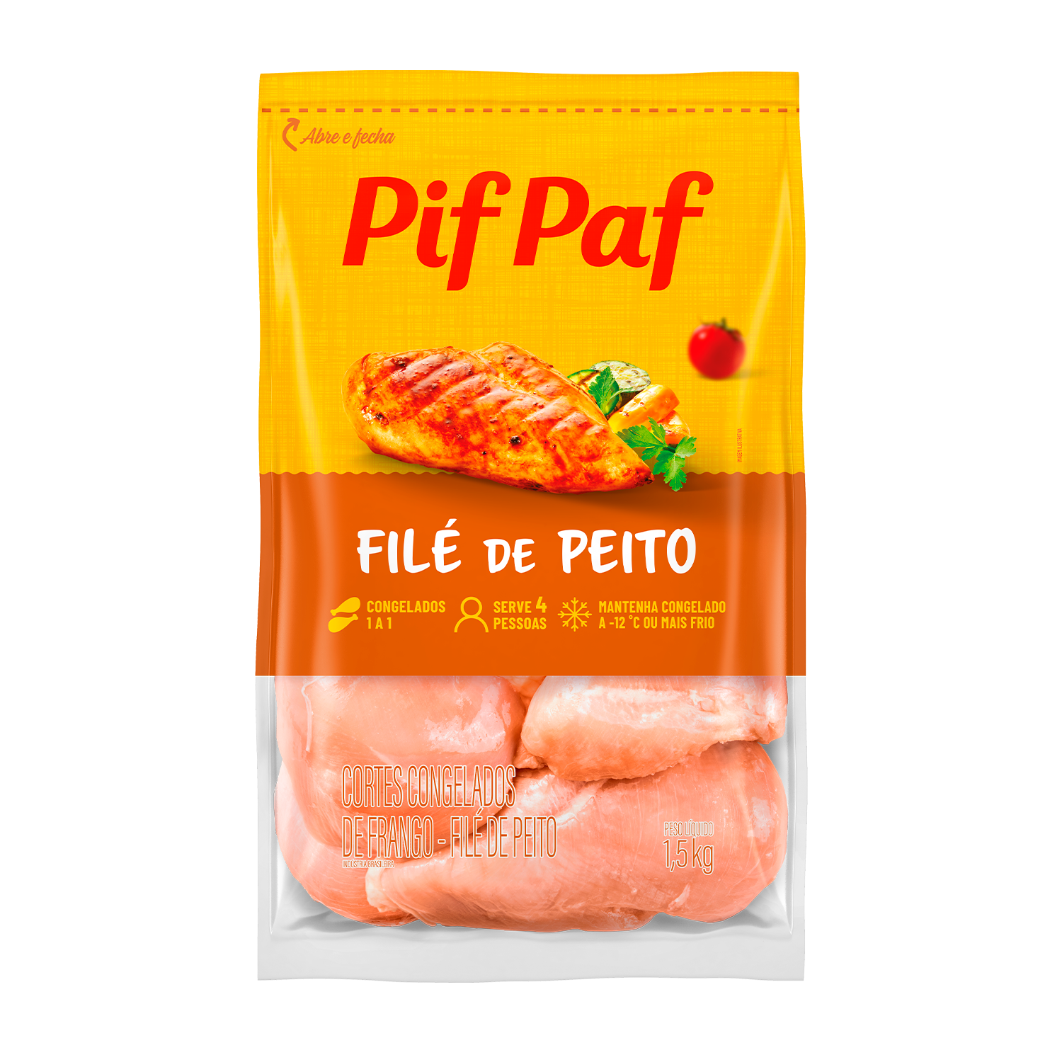 00-013.968 FILE DE PEITO FRANGO IQF 1,5KG CX12KG