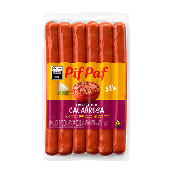 00-043.118 LINGUICA TIPO CALABRESA 3KG CX 6KG