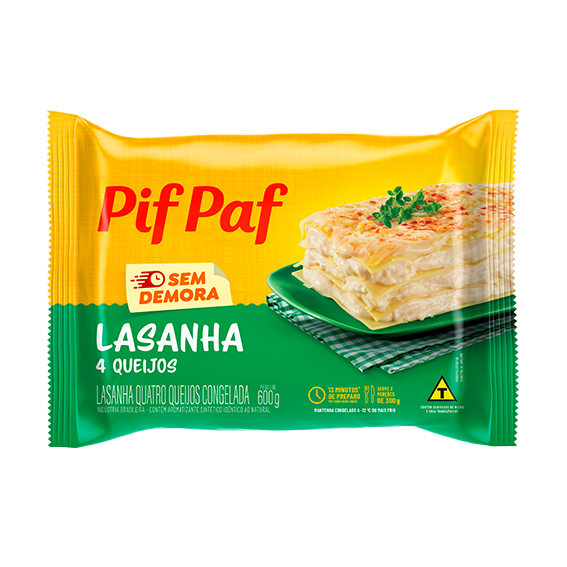 00-050.689 LASANHA 4 QUEIJOS PIF PAF 600G CX 6KG